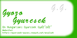 gyozo gyurcsek business card